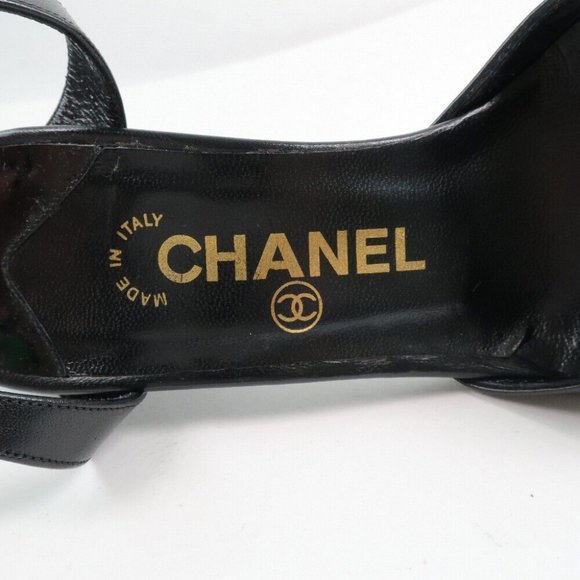 CHANEL Sandals black Calfskin/Patent leather Women - Picture 7 of 12